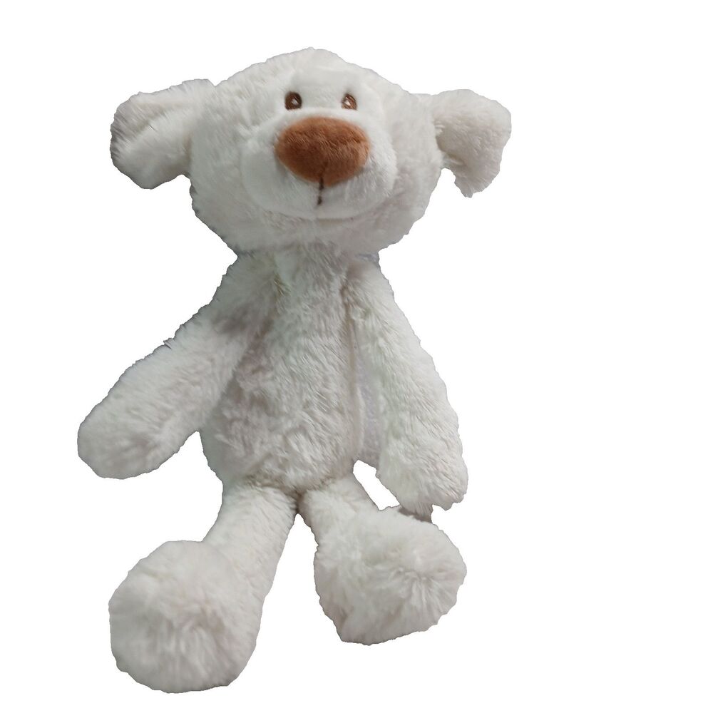 Baby Gund Toothpick Cable White Teddy Bear Bean Body 12" Long Super Soft